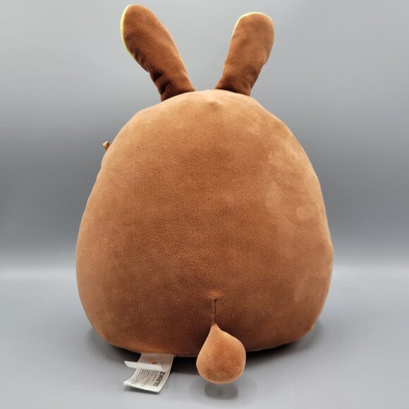 Squishmallows Dinora Chocolate Easter Bunny Rabbit Spring Plush Yellow Ears 8" - Picture 6 of 9